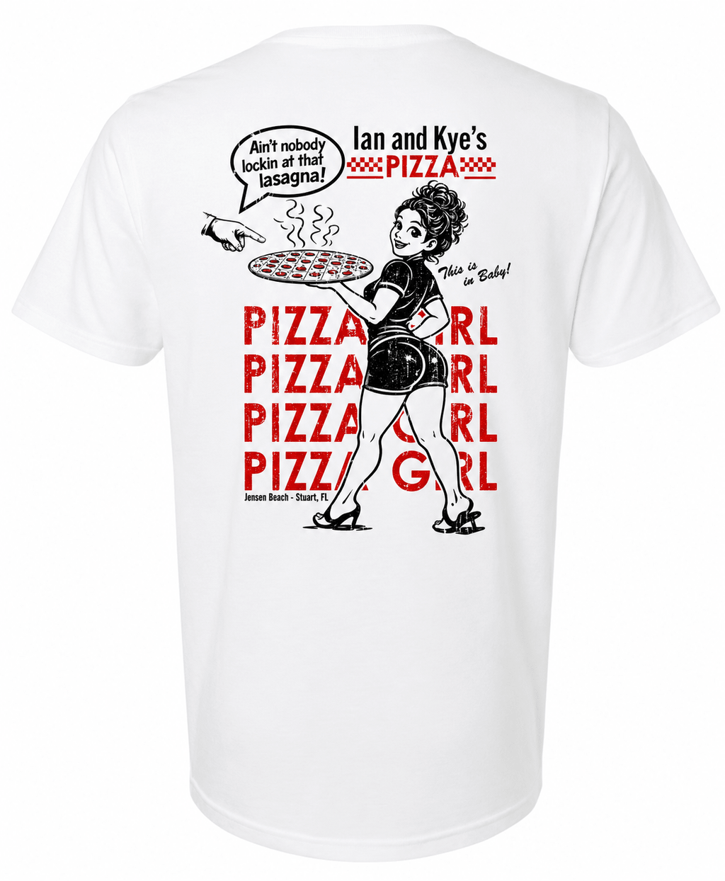 IAN & KYES " PIZZA GIRL" T-SHIRT - velvetslice