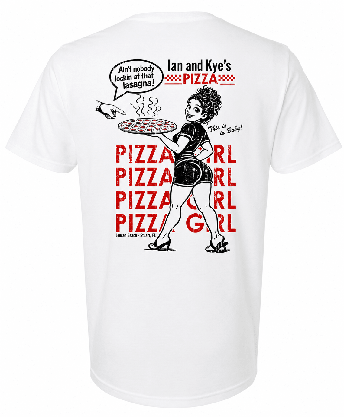 IAN & KYES " PIZZA GIRL" T-SHIRT - velvetslice