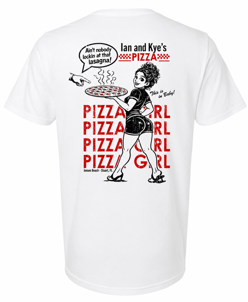 IAN & KYES " PIZZA GIRL" T-SHIRT - velvetslice